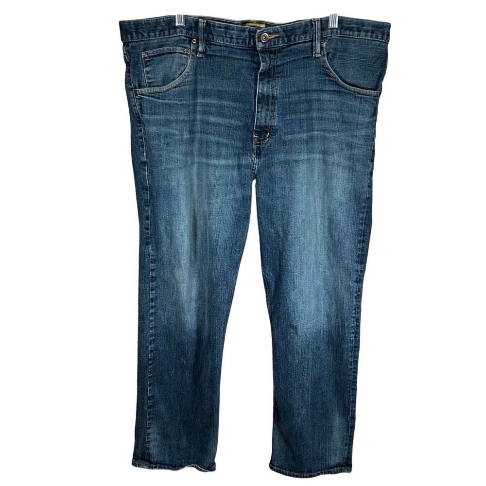 The Foundry Supply Co Mens Blue Straight Leg Stretch Denim Jeans 44x30